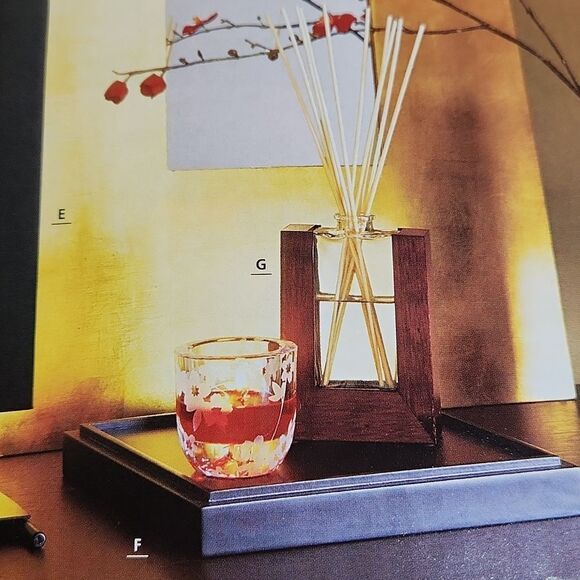 💜PartyLite Sakura Clear Frosted Etch Cherry Blossom Votive Holder Set of 2 - Picture 2 of 12